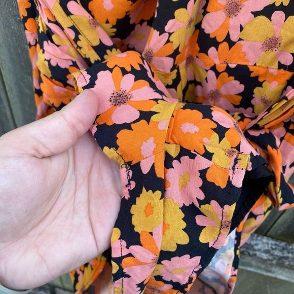 Skylar Rose Retro Floral One Shoulder Romper | XL - Picture 5 of 7